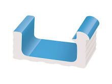 Декоративная вставка Olympic Series Переливной лоток керамический 1/2 часть Light Blue 29x12