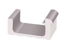 Декоративная вставка Olympic Series Переливной лоток керамический 1/2 часть Grey 29x12
