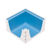 Декоративная вставка Olympic Series Внутренний угол переливного водоотводного канала Light Blue 22.5x22.5