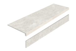 Ступень L Porcelain Step Mystical Charm Bianco Matt с подступенником 32x120