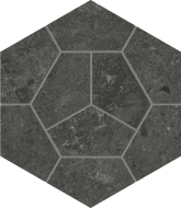 Мозаика Nyra Charcoal Favus 30x26