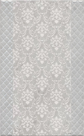 Декор Мотиво Серый Светлый Глянцевый 25х40