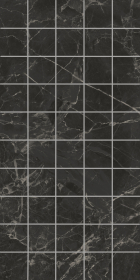 Плитка Коррер Чипсет чёрный глянцевый обрезной 30x60x0.9