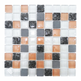 Мозаика Мозаика стеклянная Белая. молочная. серая. черная 15х15 30x30