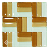 Мозаика Мозаика стеклянная Блоки белая. бежевая 15х48 30x30