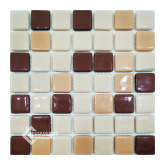 Мозаика Мозаика Смальта Бежевая. молочная. коричневая 21х21 320х320