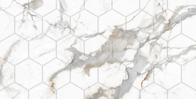 Плитка Sandra White Mat Hex 30x60