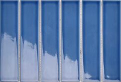 Мозаика Strip Синяя глянцевая 4.5x19.5 28.8x19.5