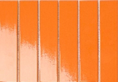 Мозаика Strip Оранжевая глянцевая 4.5x19.5 28.8x19.5