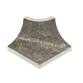 Декоративная вставка Marble Радиальный внешний угол 421 Moca R9 42х33х50