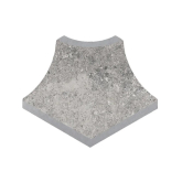 Декоративная вставка Stone Радиальный внешний угол 551 Pearl R9 77х77x110х10