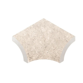 Декоративная вставка Stone Планка радиальная внутренний угол 541 Sand R9 77х77x110х10