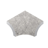 Декоративная вставка Stone Планка радиальная внутренний угол 551 Pearl R9 77х77x110х10