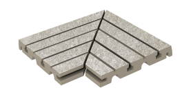 Керамогранит Urban Решетка угол из 2х частей 378 Silver R11/C 245х330х30