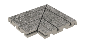 Керамогранит Urban Решетка угол из 2х частей 388 Iron R11/C 245х330х30