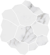 Декор Марсель Наборный белый глянцевый обрезной 31.5x34.2x0.9