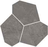 Декор Марсель Наборный серый глянцевый обрезной 26.5x25.5x0.9