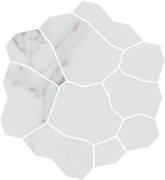 Декор Марсель Наборный серый светлый матовый обрезной 31.5x34.2x0.9