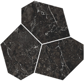 Декор Марсель Наборный чёрный матовый обрезной 26.5x25.5x0.9