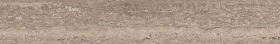 Плинтус Про Травертин Бежевый тёмный матовый обрезной 60x9.5x0.9