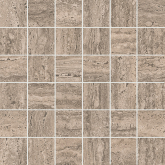 Декор Про Травертин Мозаичный бежевый тёмный матовый обрезной 30x30x0.9