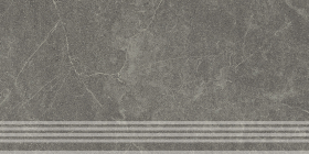 Ступень Эстерель Фронтальная серый тёмный матовый обрезной 30x60x0.9