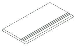 Ступень Аура X2 Классик Голд Закругленная Грип Левая 30x120