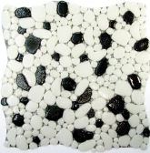 Мозаика Gravel Бело-черный микс гравий антислип 30.5x30.5