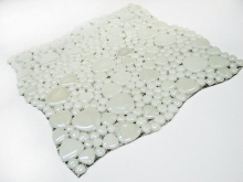 Мозаика Raindrop Белый матовый гладкие камешки 30.5x30.5