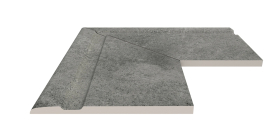 Бордюр Serapool Terrace Antislips Natural Series Угол фарфорового поручня наружный 90 Pool Garden Grey 30x50