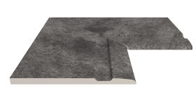 Бордюр Serapool Terrace Antislips Natural Series Угол фарфорового поручня внутренний 90 Pool Garden Anthracite 30x50