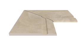 Бордюр Serapool Terrace Antislips Natural Series Угол фарфорового поручня внутренний 90 Pool Garden Beige 30x50