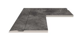 Бордюр Serapool Terrace Antislips Natural Series Угол фарфорового поручня наружный 90 Pool Garden Anthracite 25x50