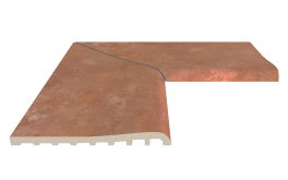 Бордюр Serapool Terrace Antislips Natural Series Угол фарфорового плоского поручня внутренний Cotto 25x50
