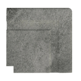 Бордюр Serapool Terrace Antislips Natural Series Угол фарфорового поручня наружный Pool Garden Grey 25x25
