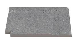 Бордюр Serapool Terrace Antislips Natural Series Угол фарфорового поручня наружный Cement Grey 30x30