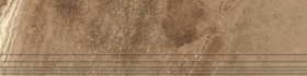 Ступень ProGRES Ceramica Магма Коричневая Темная 120x30