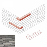 Искусственный камень White Hills Реген Брик 693-88 3D Design угол 33x4