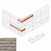 Искусственный камень White Hills Реген Брик 694-18 3D Design угол 33x4
