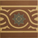 Декор Метлахская плитка 100E019F301 ENC 19F Cognac (Red Black) 10x10