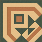 Декор Метлахская плитка 100E021A304 ENC 21A Cognac (Black Red) 10x10