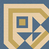 Декор Метлахская плитка 100E021A202 ENC 21A Ivory (D.Blue D.Yellow) 10x10