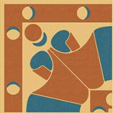 Декор Метлахская плитка 100E024A302 ENC 24A Cognac (Red D.Blue) 10x10