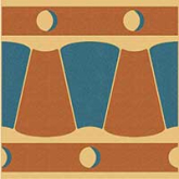 Декор Метлахская плитка 100E024F302 ENC 24F Cognac (Red D.Blue) 10x10