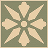 Декоративная вставка Метлахская плитка 050E006D202 ENC06 Ivory (Green) 5x5