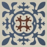 Декор Метлахская плитка 070N002D001 ENC02 Lis 01 (BAU BEF ROU) 7x7