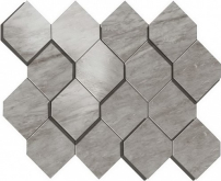 AS39 Декор Marvel Stone Bardiglio Grey Mosaico Esagono 3D